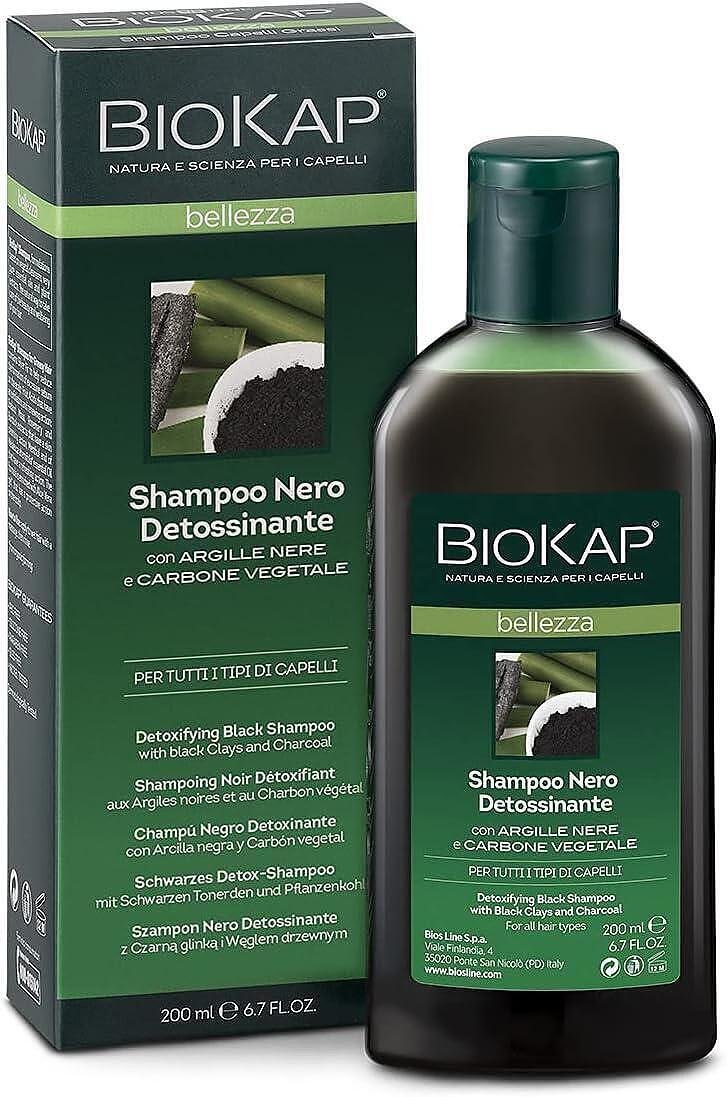 Шампоан с черна глина и активен въглен, BioKap, 200 мл