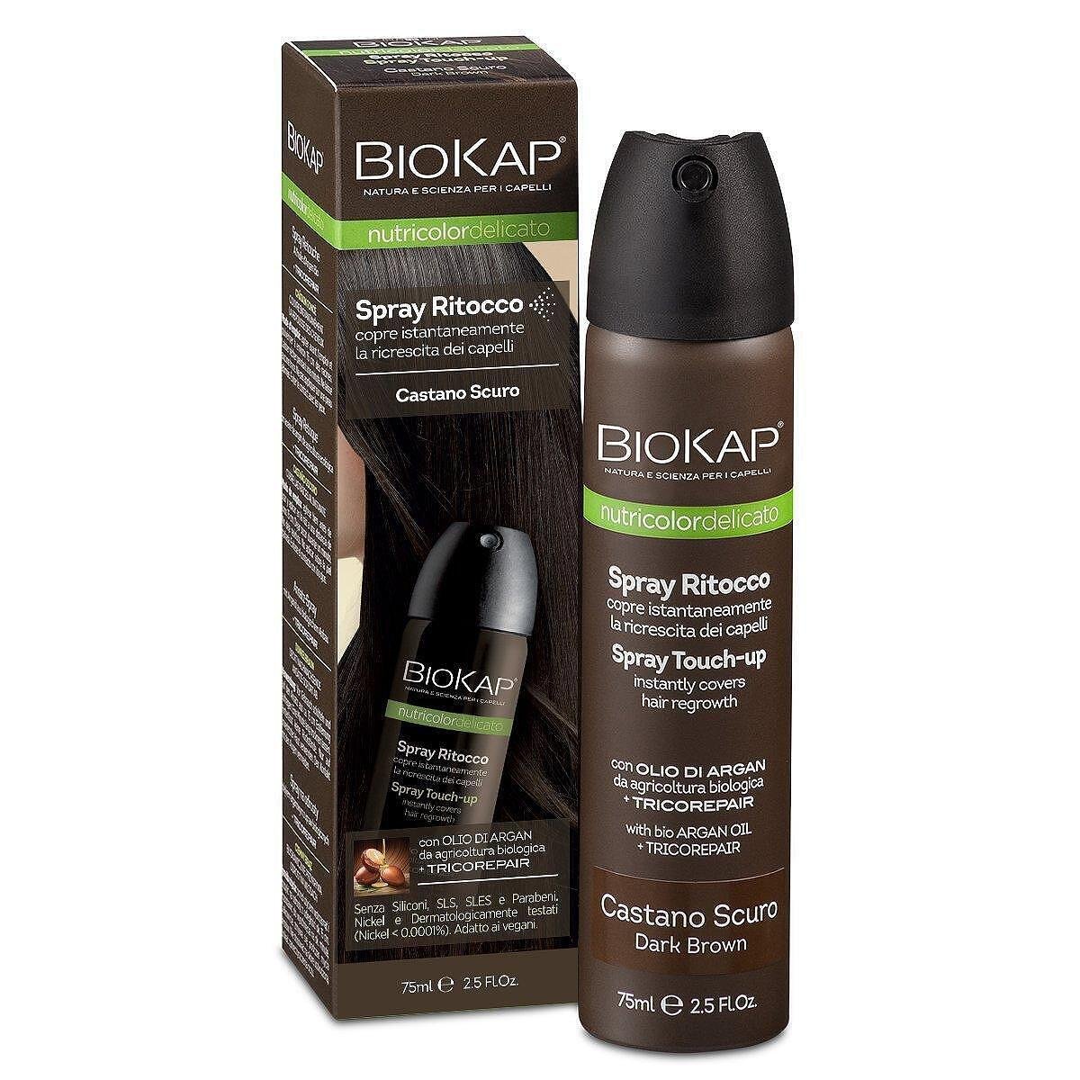 Оцветяващ спрей за коса Nutricolor Delicato Spray Ritocco Castano Scuro - тъмно кестеняв 75ml
