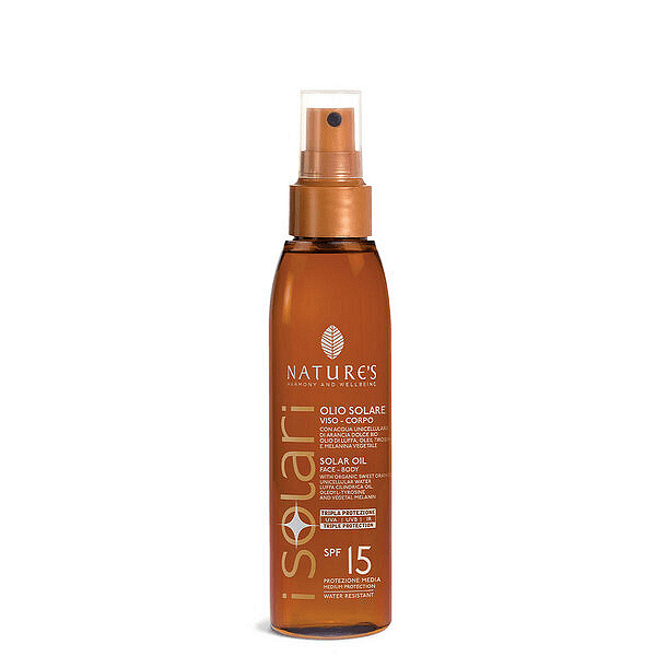 Слънцезащитно олио за лице и тяло SPF 15 – Бърз и дълготраен тен - 150 мл