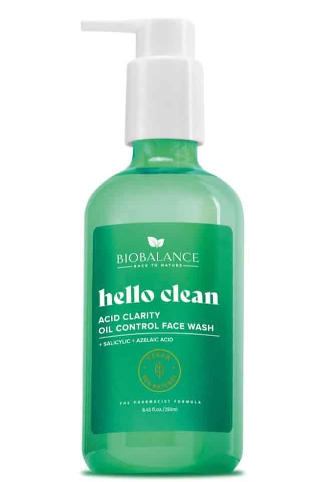 BIOBALANCE HELLO CLEAN ИЗМИВЕН ГЕЛ ЗА ЛИЦЕ СЪС САЛИЦИЛОВА КИСЕЛИНА "ACID CLARITY", 250 МЛ