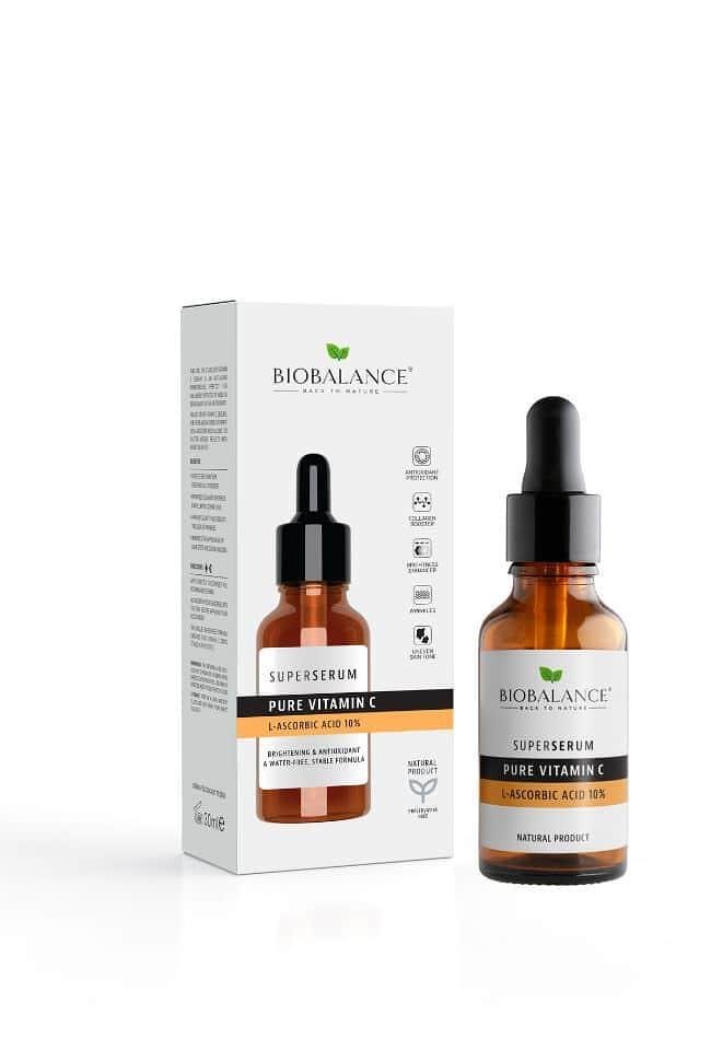 BIOBALANCE СУПЕР СЕРУМ VITAMIN C И АСКОРБИЛОВА КИСЕЛИНА, 30 МЛ