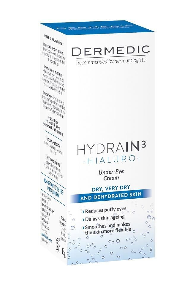 Dermedic HYDRAIN3 HIALURO КРЕМ ЗА ЗОНАТА ПОД ОЧИТЕ, 15 ГР