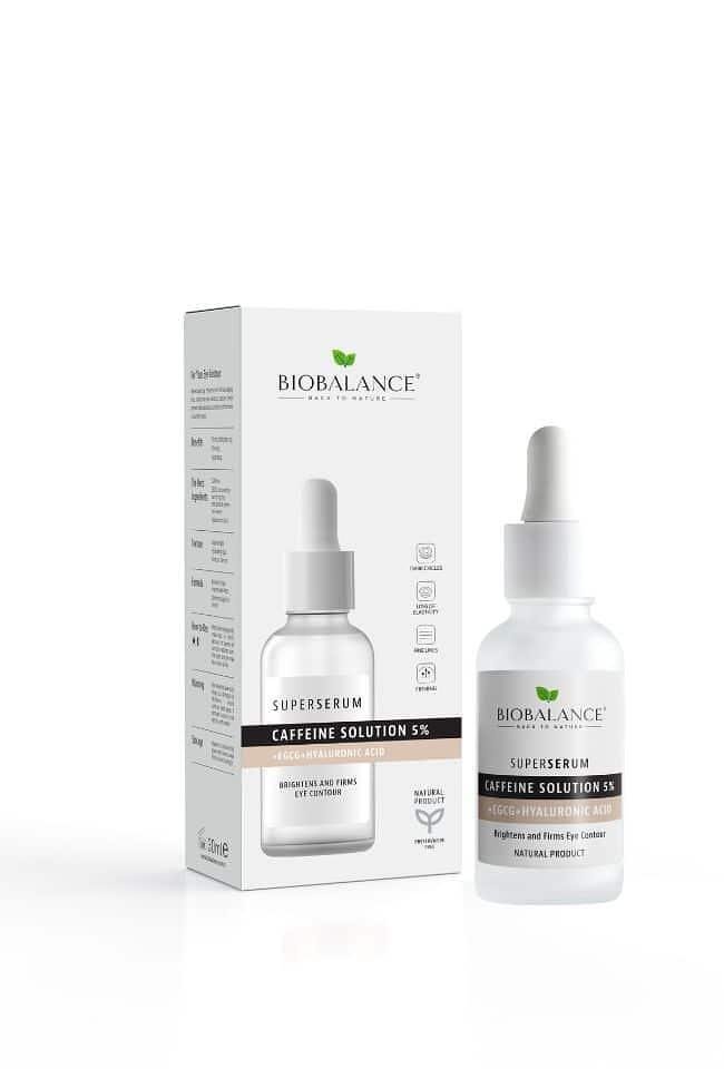 BIOBALANCE СУПЕР СЕРУМ ОКОЛООЧЕН С КОФЕИНОВ РАЗТВОР, 30 МЛ